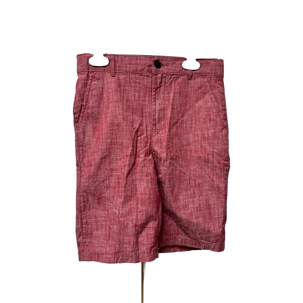 The Children's Place Boys Size 10 Hampton Red Boys Woven Chino Shorts Chambray